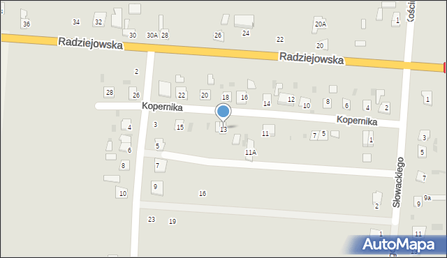 Brześć Kujawski, Kopernika Mikołaja, 13, mapa Brześć Kujawski
