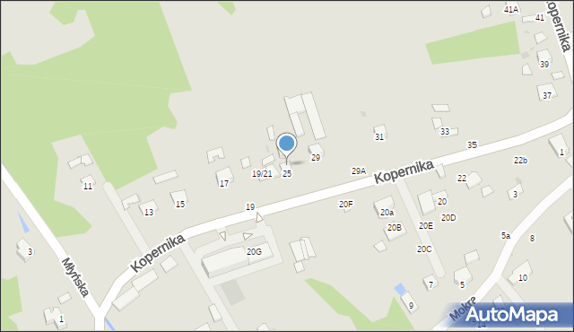 Brzesko, Kopernika Mikołaja, 25A, mapa Brzesko