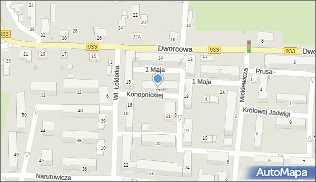 Brzeszcze, Konopnickiej Marii, 17, mapa Brzeszcze