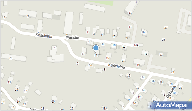 Brzeszcze, Kościelna, 13, mapa Brzeszcze