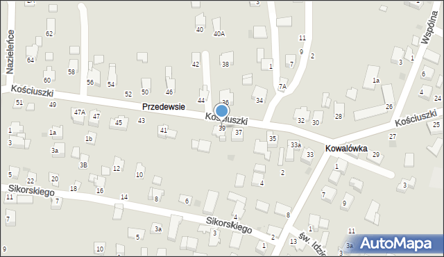 Brzeszcze, Kościuszki Tadeusza, gen., 39, mapa Brzeszcze