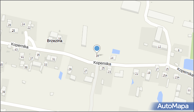 Brzezina, Kopernika Mikołaja, 16, mapa Brzezina