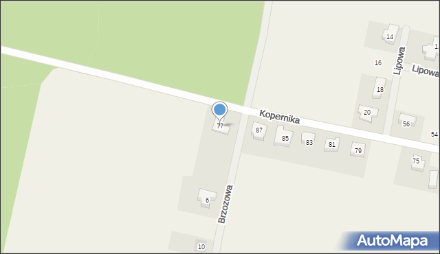 Brzezina, Kopernika Mikołaja, 77, mapa Brzezina