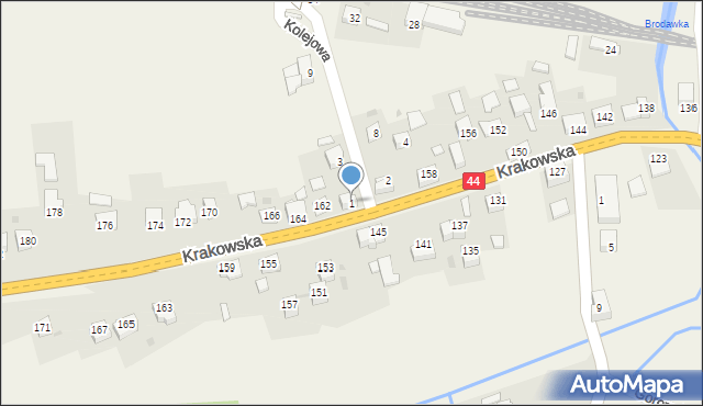 Brzeźnica, Kolejowa, 1, mapa Brzeźnica