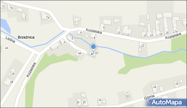 Brzeźnica, Kozielska, 8A, mapa Brzeźnica