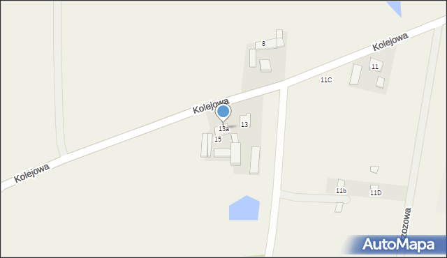 Brzeźno, Kolejowa, 13a, mapa Brzeźno