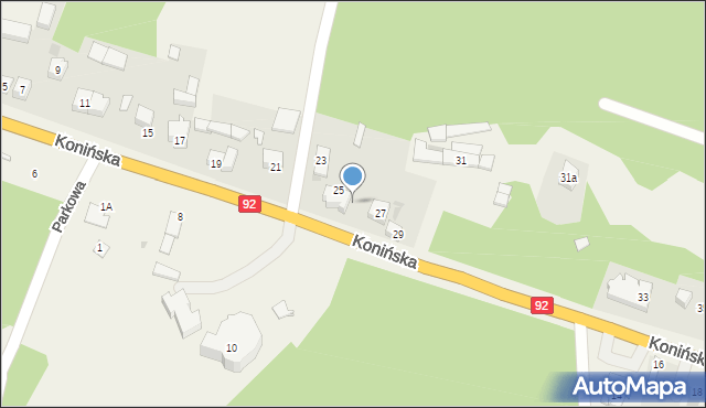 Brzeźno, Konińska, 25a, mapa Brzeźno