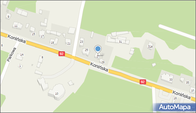 Brzeźno, Konińska, 27, mapa Brzeźno