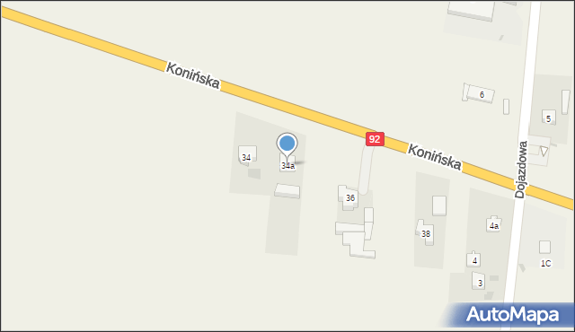 Brzeźno, Konińska, 34a, mapa Brzeźno