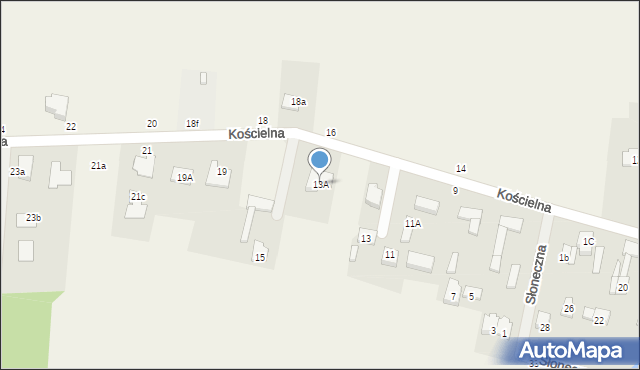 Brzóze, Kościelna, 13A, mapa Brzóze