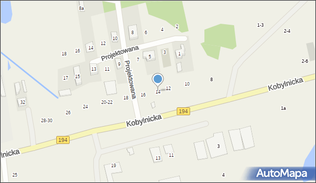 Bugaj, Kobylnicka, 14, mapa Bugaj