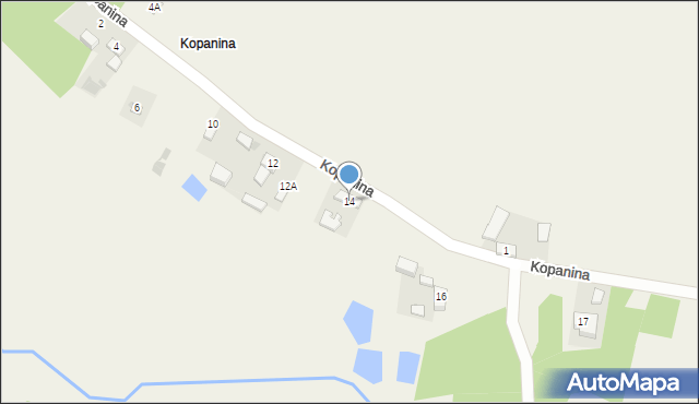 Bujniczki-Kolonia, Kopanina, 14, mapa Bujniczki-Kolonia