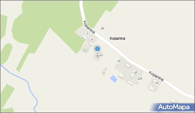 Bujniczki-Kolonia, Kopanina, 6, mapa Bujniczki-Kolonia