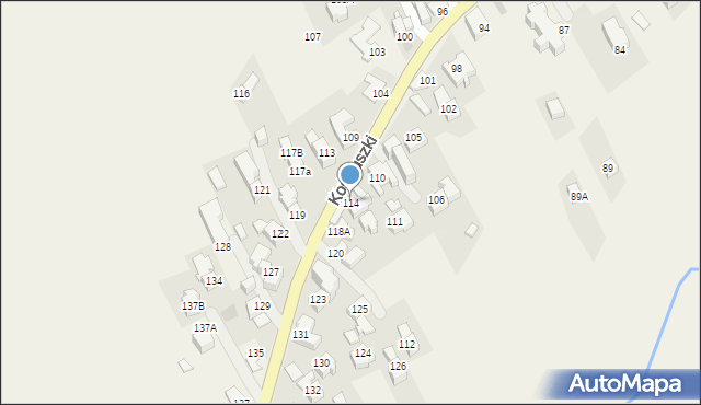 Bukowina Tatrzańska, Kościuszki Tadeusza, gen., 114, mapa Bukowina Tatrzańska