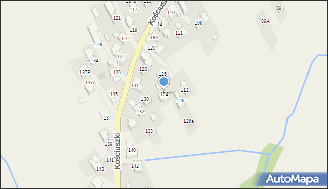 Bukowina Tatrzańska, Kościuszki Tadeusza, gen., 124, mapa Bukowina Tatrzańska