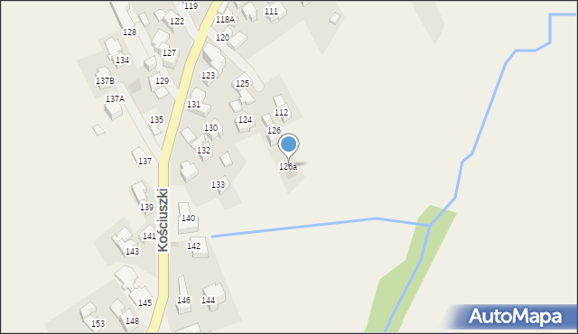 Bukowina Tatrzańska, Kościuszki Tadeusza, gen., 126a, mapa Bukowina Tatrzańska