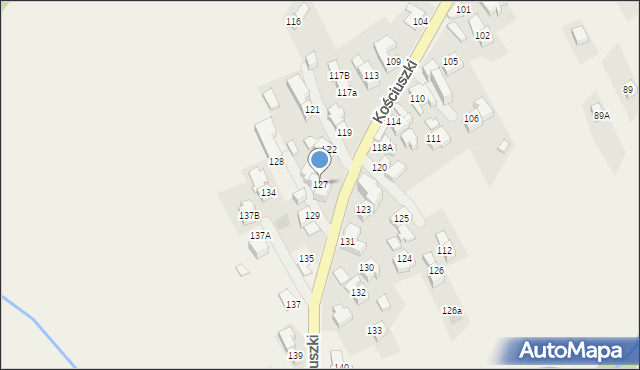 Bukowina Tatrzańska, Kościuszki Tadeusza, gen., 127, mapa Bukowina Tatrzańska