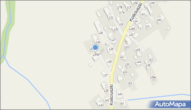 Bukowina Tatrzańska, Kościuszki Tadeusza, gen., 137A, mapa Bukowina Tatrzańska