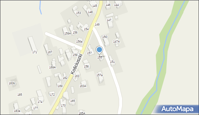 Bukowina Tatrzańska, Kościuszki Tadeusza, gen., 155, mapa Bukowina Tatrzańska