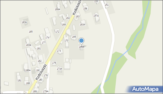 Bukowina Tatrzańska, Kościuszki Tadeusza, gen., 165A, mapa Bukowina Tatrzańska