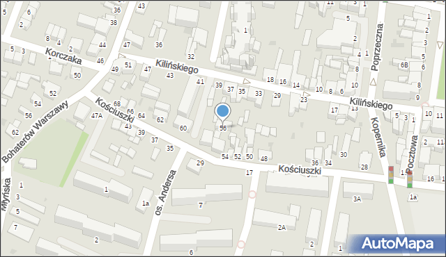 Busko-Zdrój, Kościuszki Tadeusza, gen., 56, mapa Busko-Zdrój
