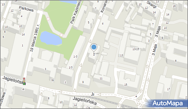 Bydgoszcz, Konarskiego Stanisława, ks., 2, mapa Bydgoszczy
