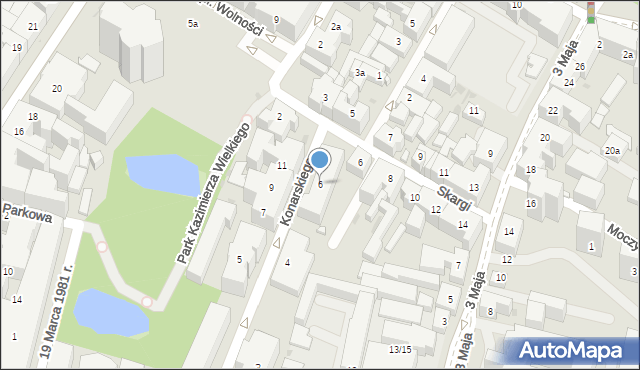 Bydgoszcz, Konarskiego Stanisława, ks., 6, mapa Bydgoszczy