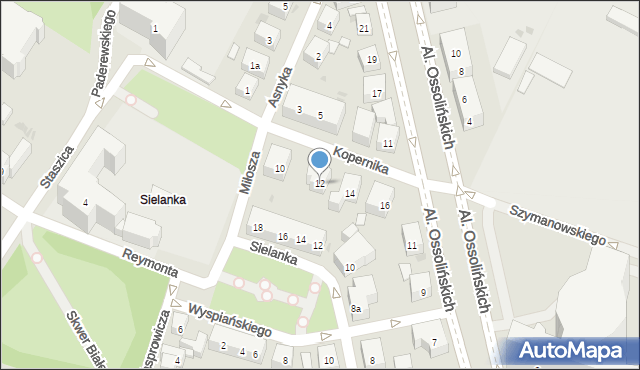 Bydgoszcz, Kopernika Mikołaja, 12, mapa Bydgoszczy