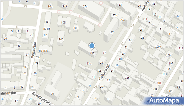 Bydgoszcz, Kościuszki Tadeusza, gen., 15a, mapa Bydgoszczy