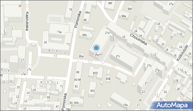 Bydgoszcz, Kościuszki Tadeusza, gen., 37b, mapa Bydgoszczy