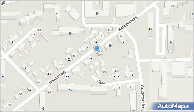 Bydgoszcz, Konopnickiej Marii, 45, mapa Bydgoszczy