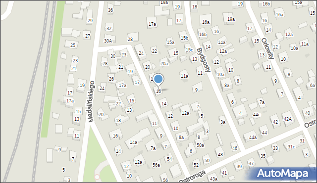 Bydgoszcz, Kosińskiego Amilkara, gen., 16, mapa Bydgoszczy