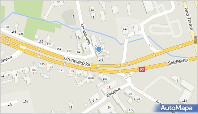 Bydgoszcz, Koronowska, 2, mapa Bydgoszczy