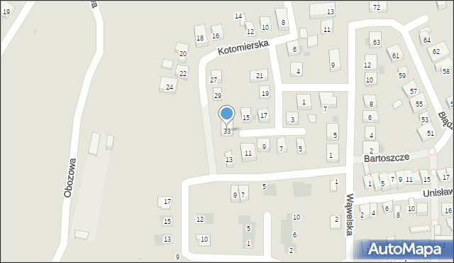 Bydgoszcz, Kotomierska, 33, mapa Bydgoszczy