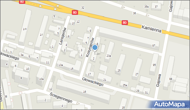 Bydgoszcz, Kosynierów, 4, mapa Bydgoszczy