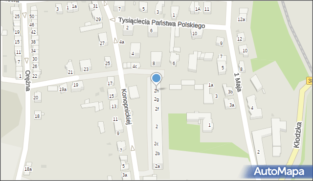 Bystrzyca Kłodzka, Konopnickiej Marii, 2h, mapa Bystrzyca Kłodzka