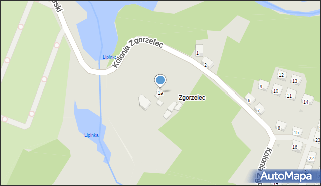 Bytom, Kolonia Zgorzelec, 1a, mapa Bytomia