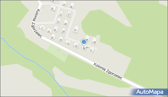 Bytom, Kolonia Zgorzelec, 34, mapa Bytomia