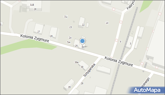 Bytom, Kolonia Zygmunt, 20, mapa Bytomia