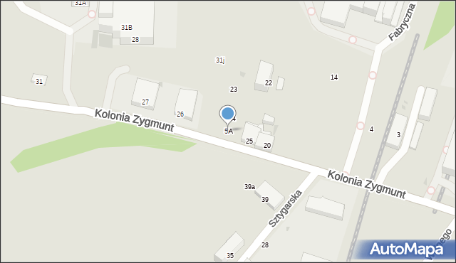 Bytom, Kolonia Zygmunt, 5A, mapa Bytomia