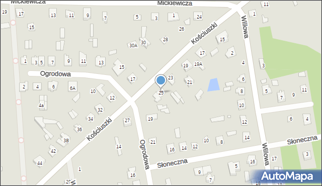 Cegłów, Kościuszki Tadeusza, gen., 25, mapa Cegłów