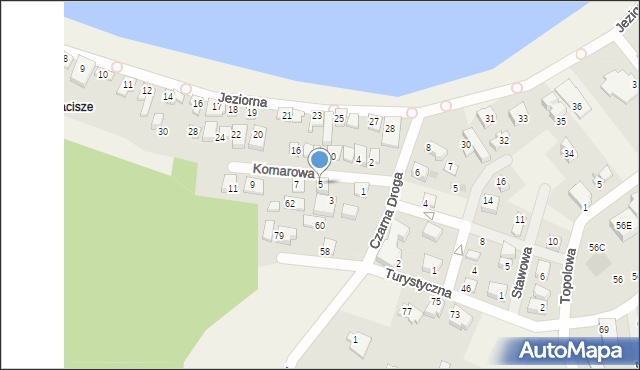 Charzykowy, Komarowa, 5, mapa Charzykowy