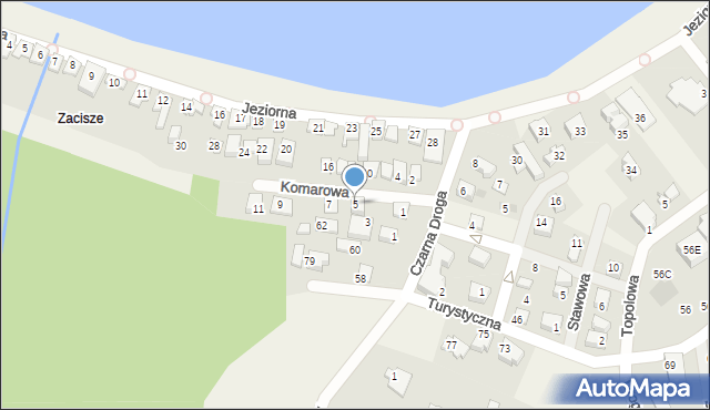 Charzykowy, Komarowa, 5, mapa Charzykowy