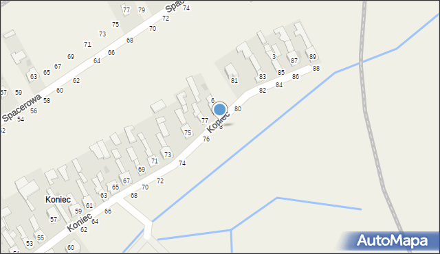 Chmielów, Koniec, 78, mapa Chmielów