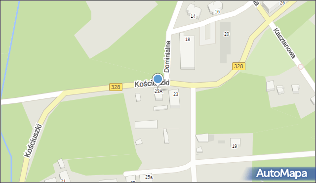 Chocianów, Kościuszki Tadeusza, gen., 23A, mapa Chocianów