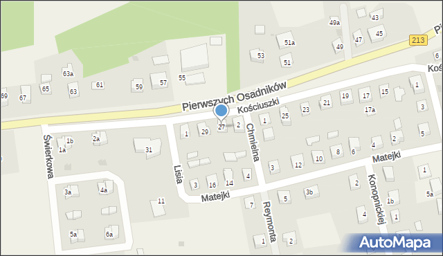 Choczewo, Kościuszki Tadeusza, gen., 27, mapa Choczewo