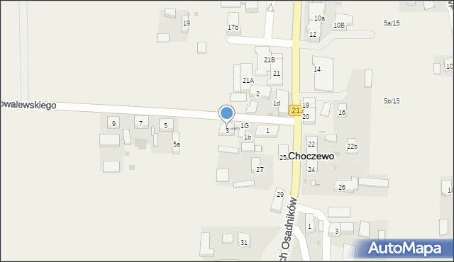 Choczewo, Kowalewskiego Fr., 3, mapa Choczewo