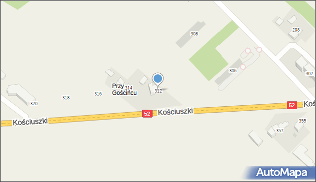 Chocznia, Kościuszki Tadeusza, gen., 312, mapa Chocznia