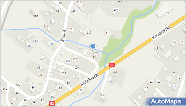 Chocznia, Kościuszki Tadeusza, gen., 80A, mapa Chocznia