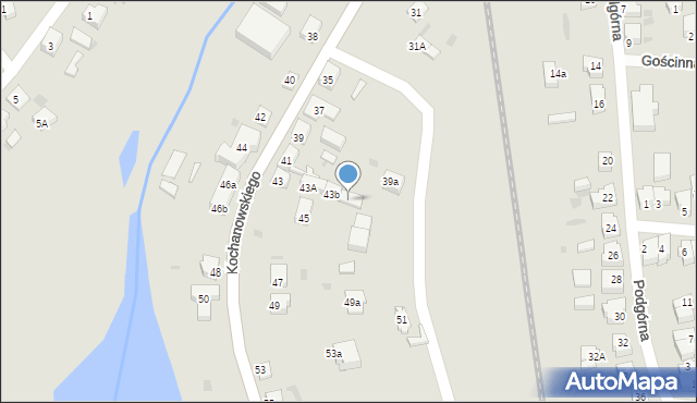 Chodzież, Kochanowskiego Jana, 43c, mapa Chodzież